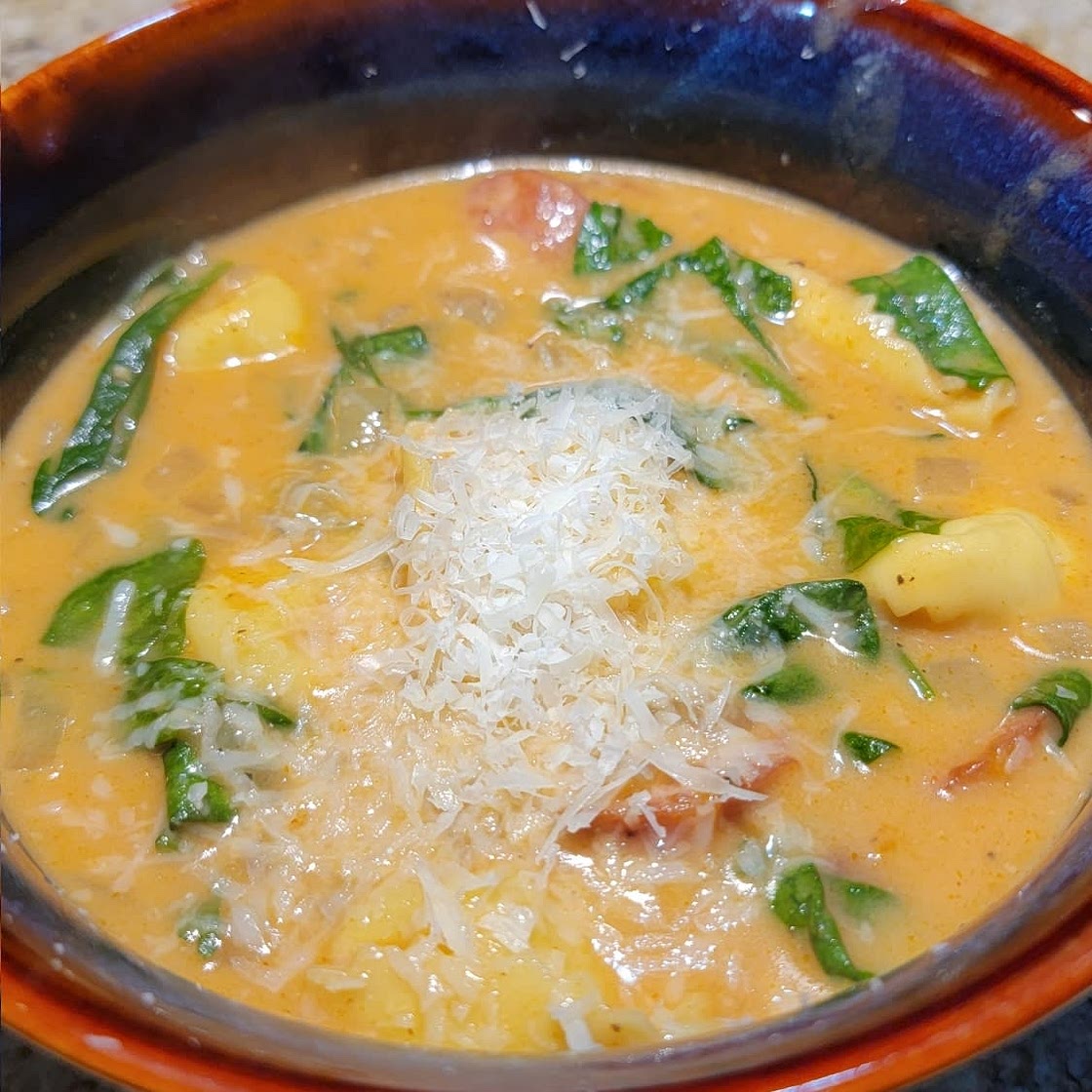 Creamy Cajun Tortellini Soup