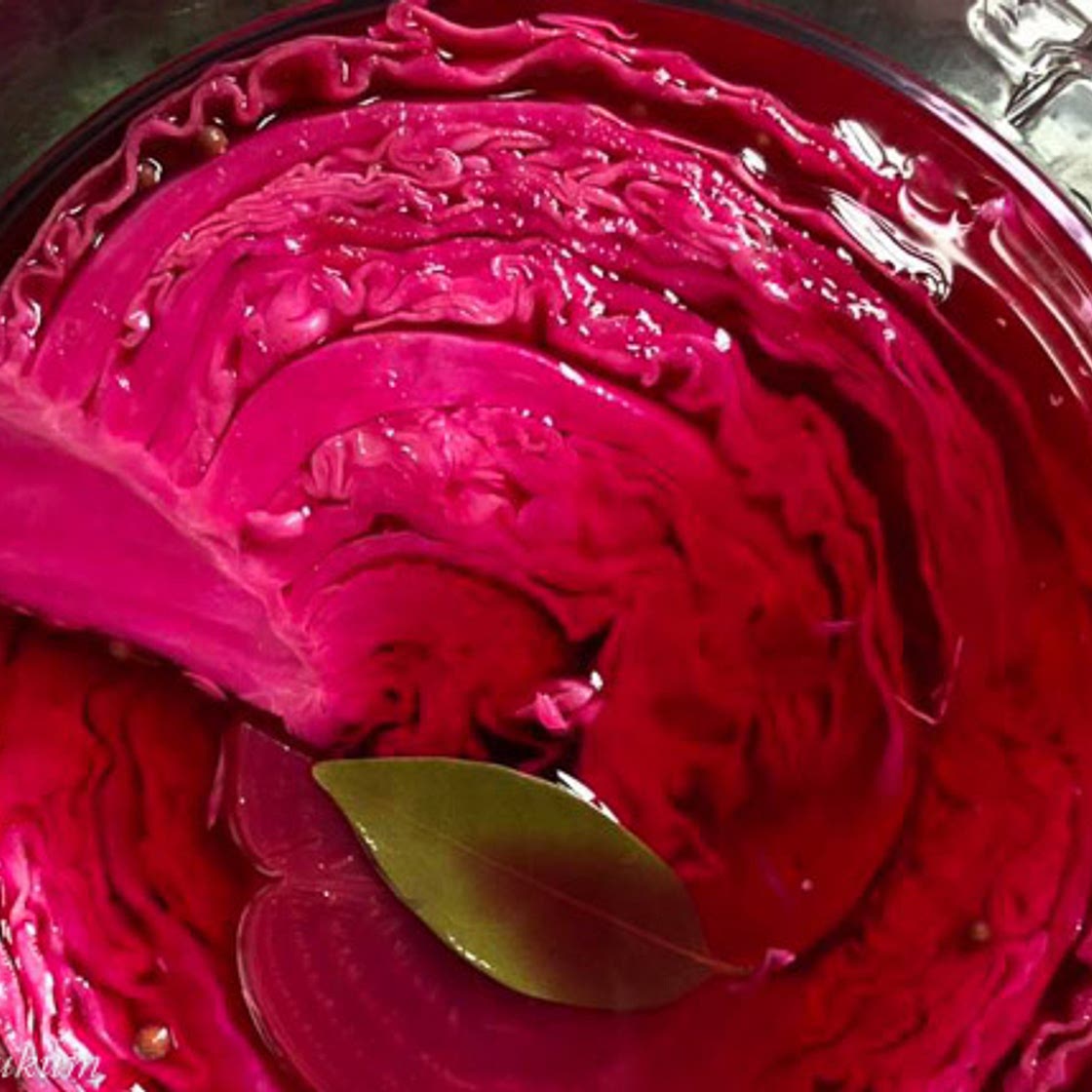 Mzhave | Georgian Cabbage Pickled with Beets