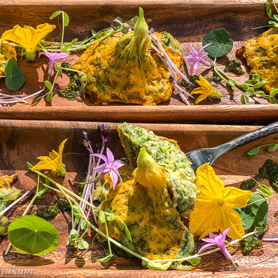 Zucchini Flowers Stuffed with Zucchini