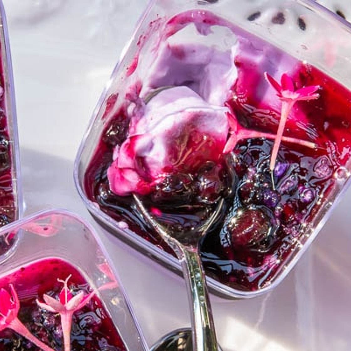 Panna Cotta with Blueberry-Lavender Compote