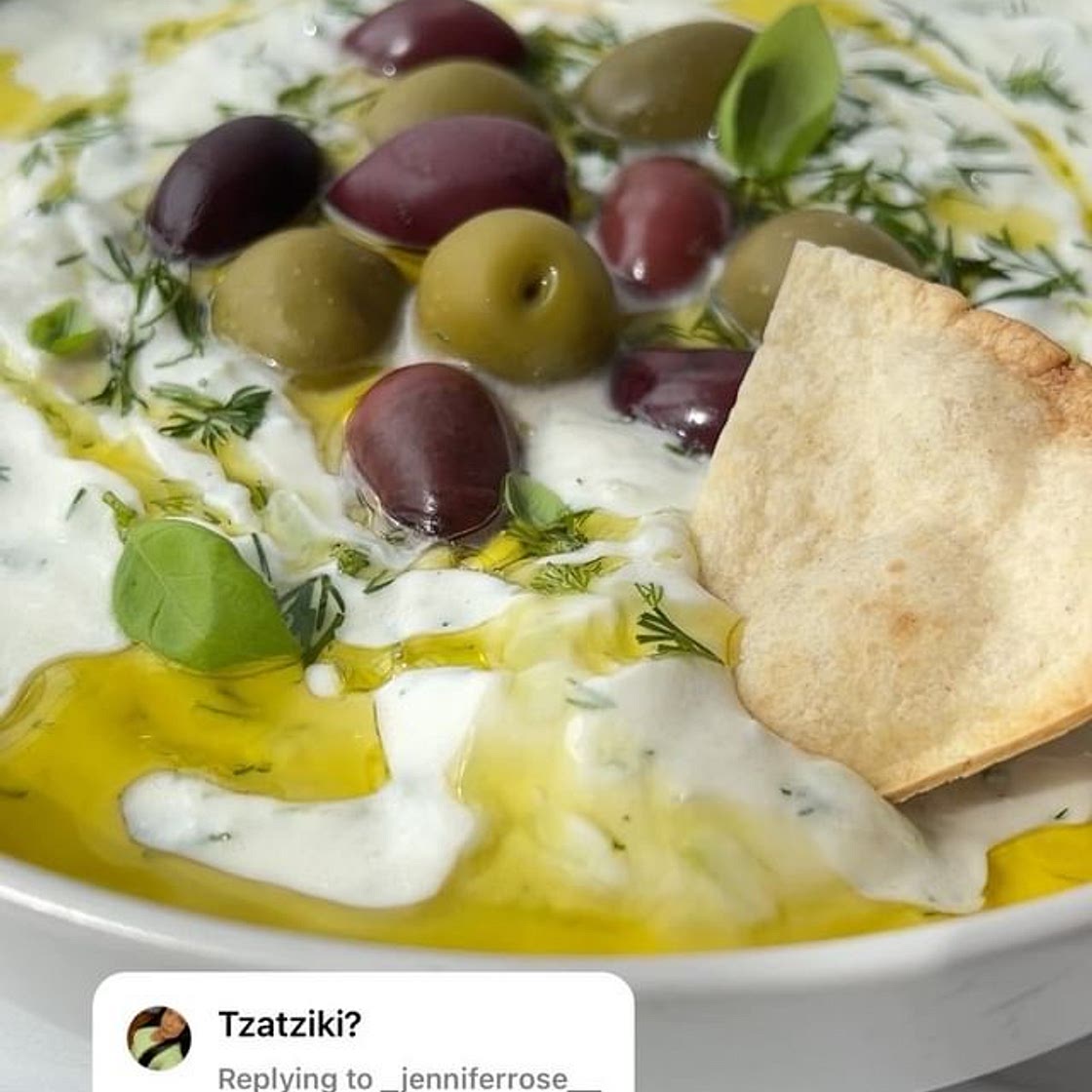 This is Tzatziki. Easiest version of all and a staple in my house. Tzatziki, also known as tarator or cacık, is a dip, soup, or sauce found in the cuisines of Southeast Europe and the Middle East. It is made of strained yogurt or diluted yogurt mixed with