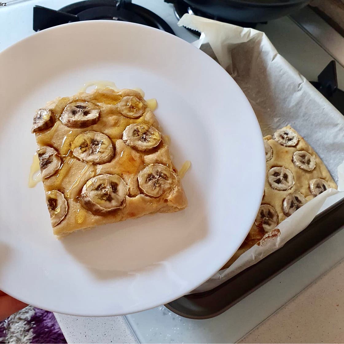 Ofen-Pancakes mit Bananen Low Carb