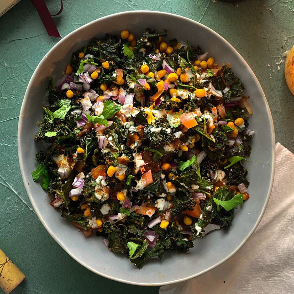Crispy Kale Chaat