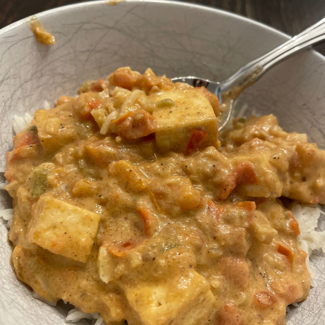Tofu in Creamy Black Pepper Tomato Sauce ( Dum Tofu Paneer Kali Mirch)