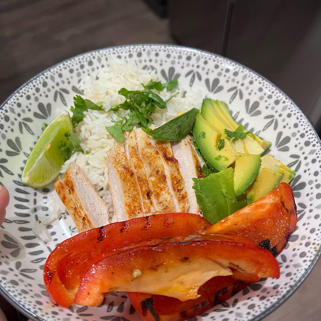 Cajun Chicken with Coriander and Lime Rice