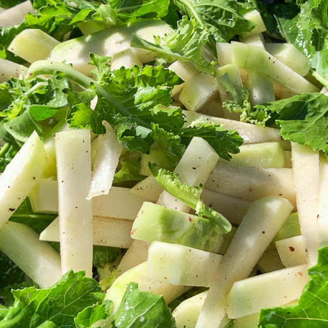 Raw Kohlrabi Salad