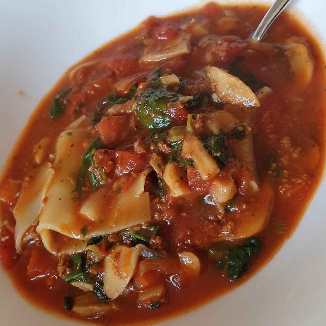 One-Pot Lasagna Soup