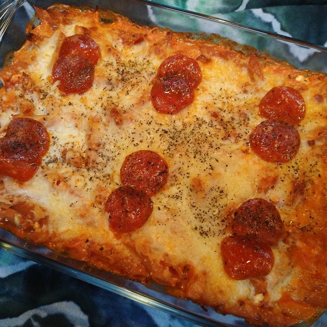 Red Lentil Penne Bake