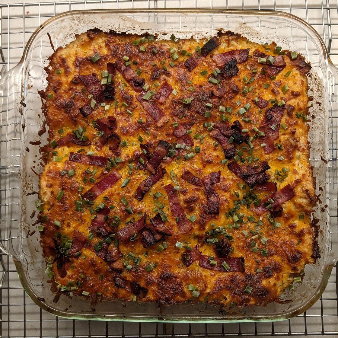 Keto Loaded Cauliflower Casserole