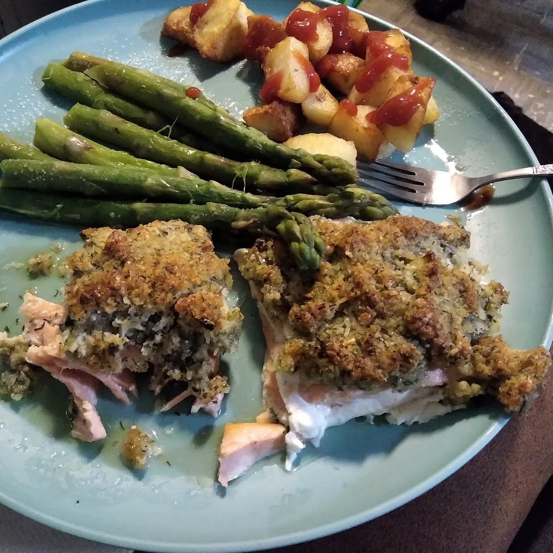 Crispy Garlic Parmesan Salmon