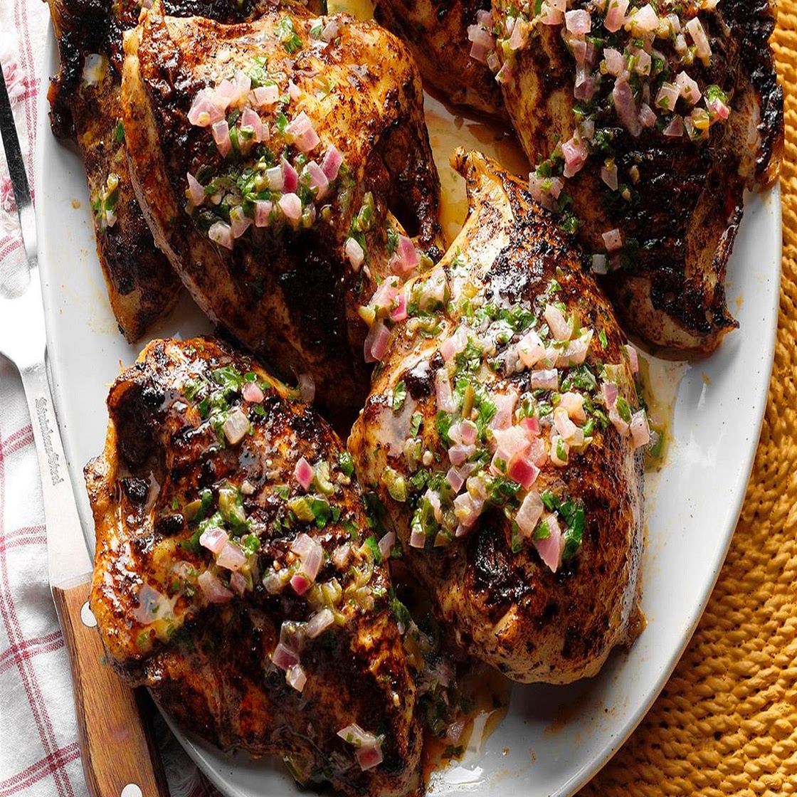 Spiced Grilled Chicken with Cilantro Lime Butter