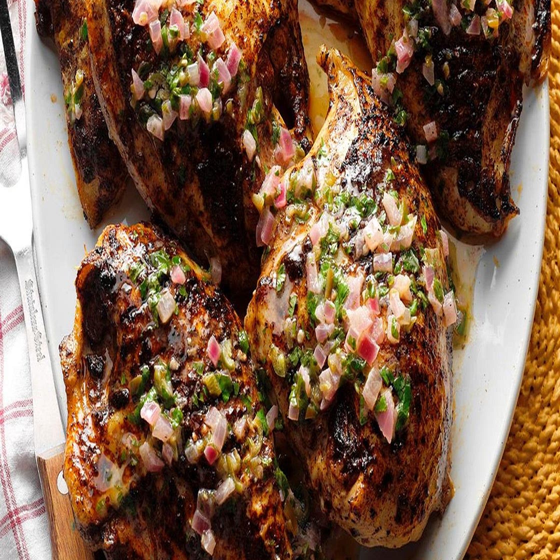 Spiced Grilled Chicken with Cilantro Lime Butter