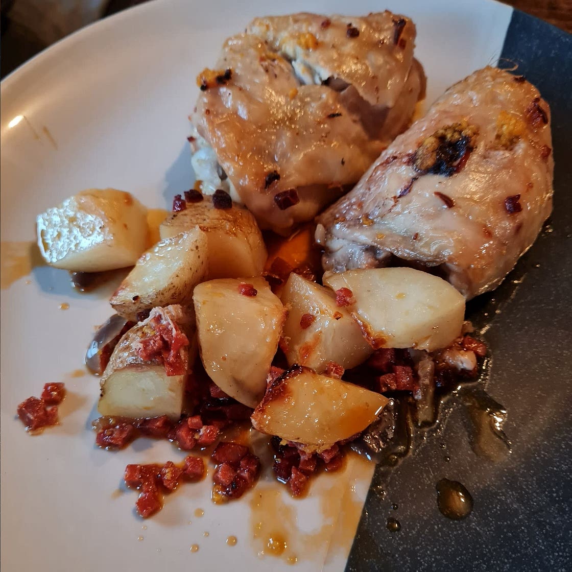 Spanish Chicken With Chorizo and Potatoes