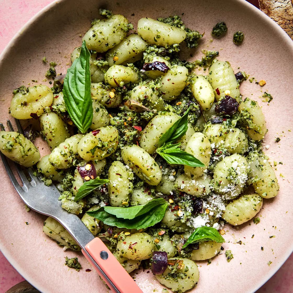 Sheet Pan Gnocchi with Roasted Broccoli Pesto