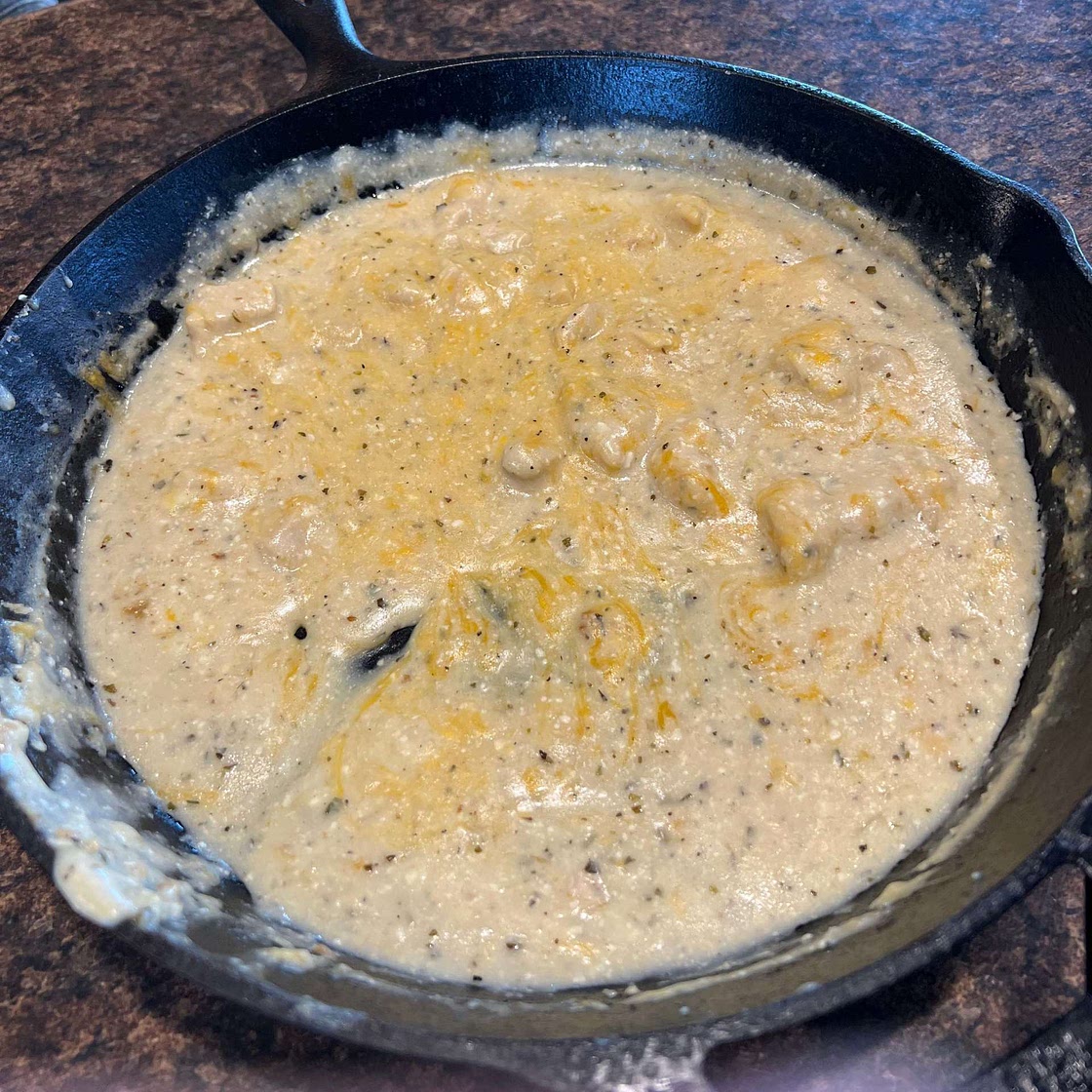 Sour Cream Chicken Enchilada Skillet