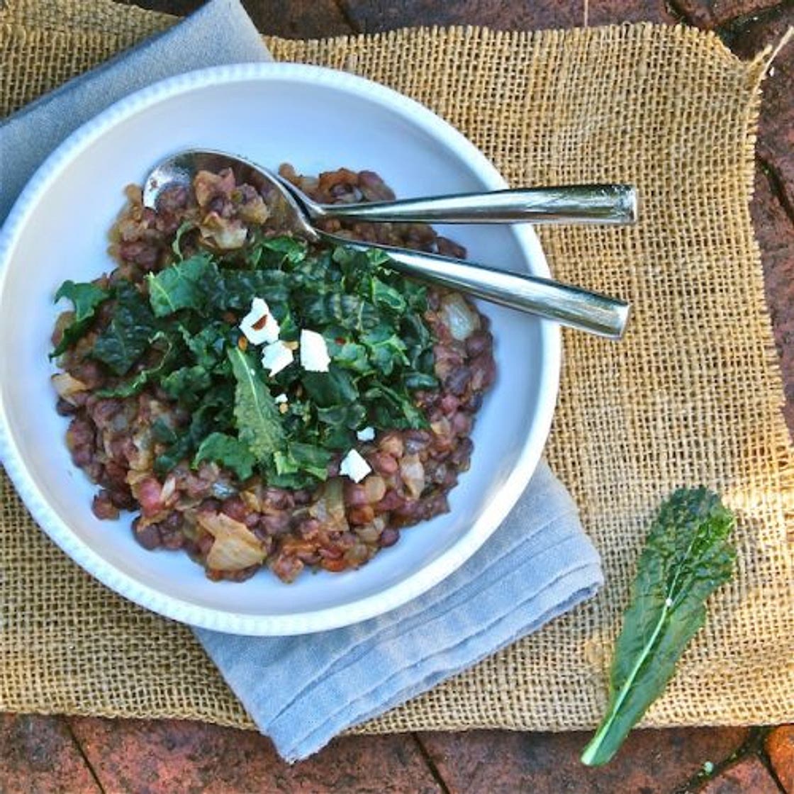 Adzuki Beans with Miso and Kale
