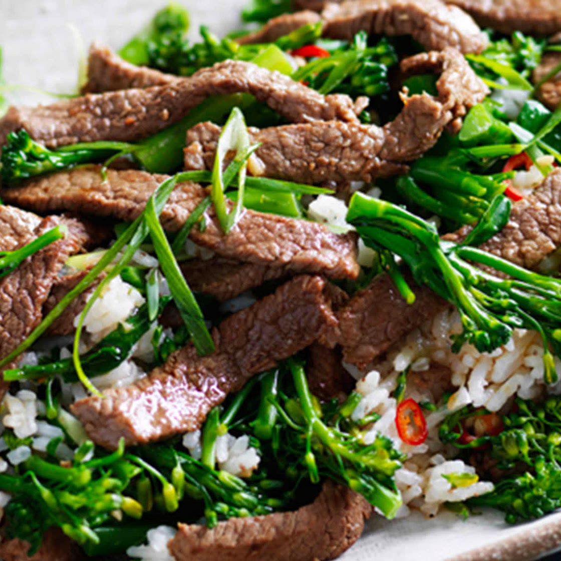 Beef Broccolini Fried Rice
