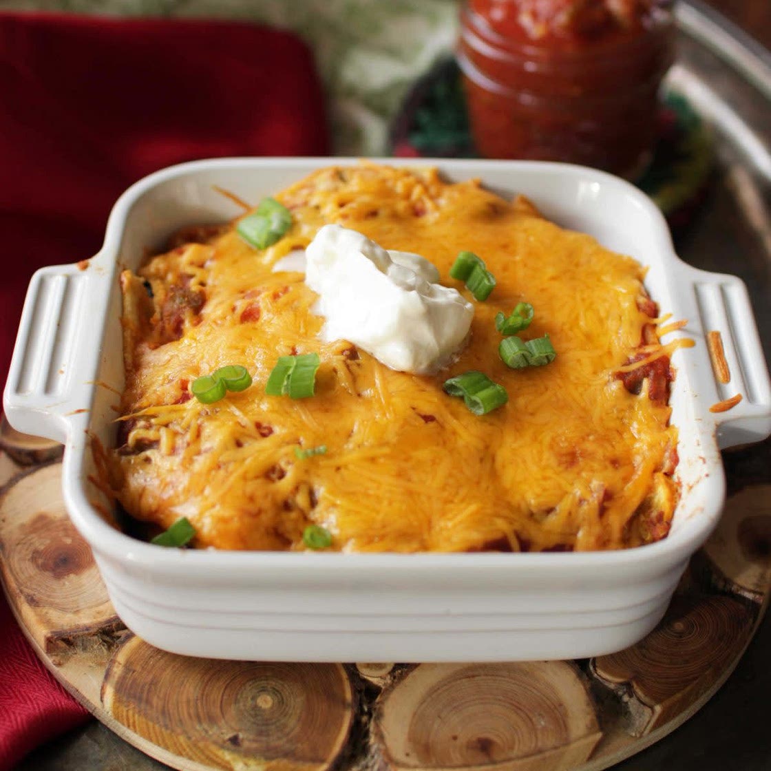 Vegetarian Enchiladas For One