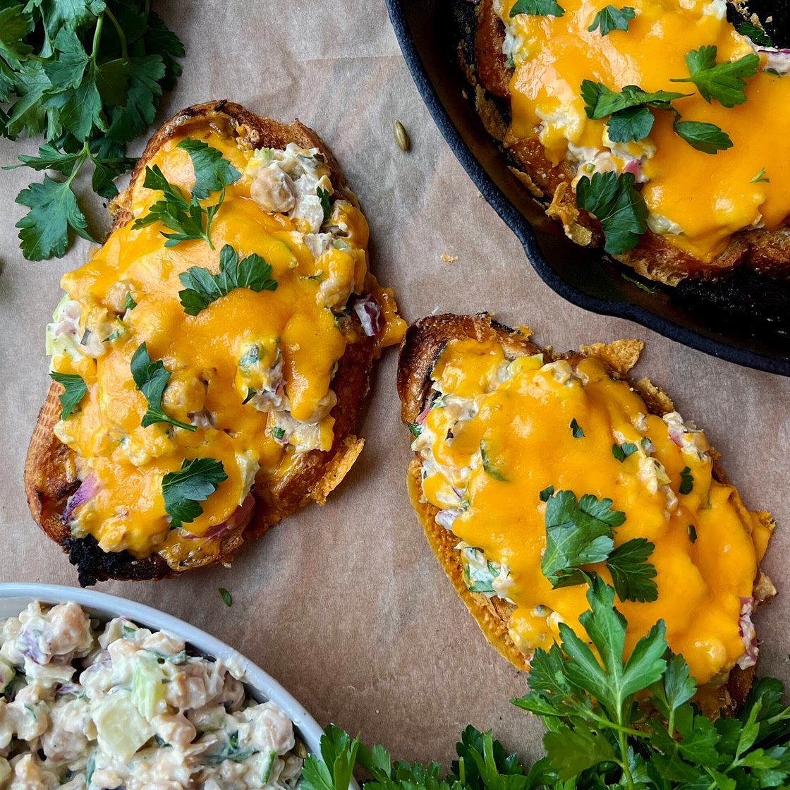 Easy Chickpea Salad Melts