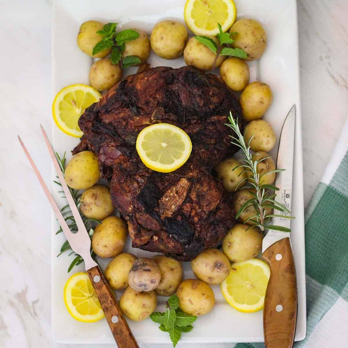 Slow Roasted Lamb Leg (Boneless)