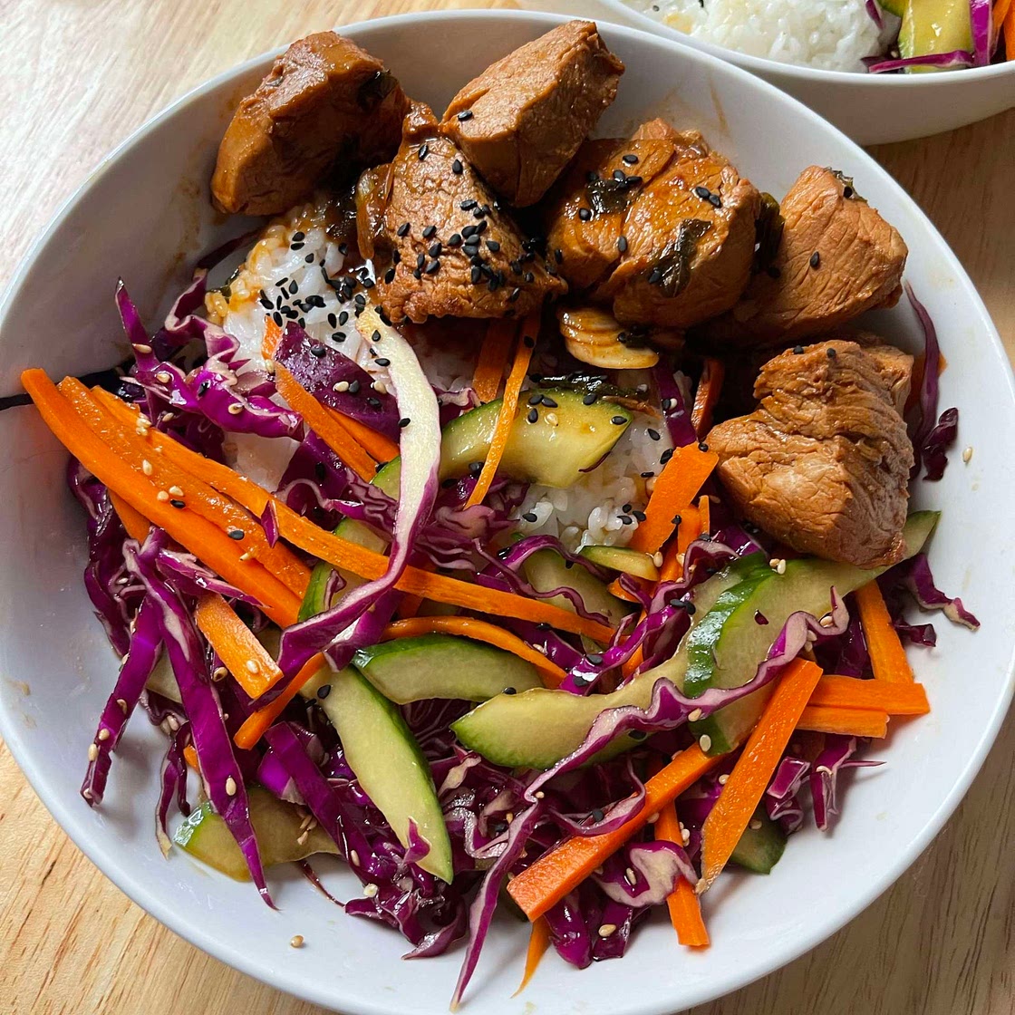 Gochujang Pork and Veggie Bowl 