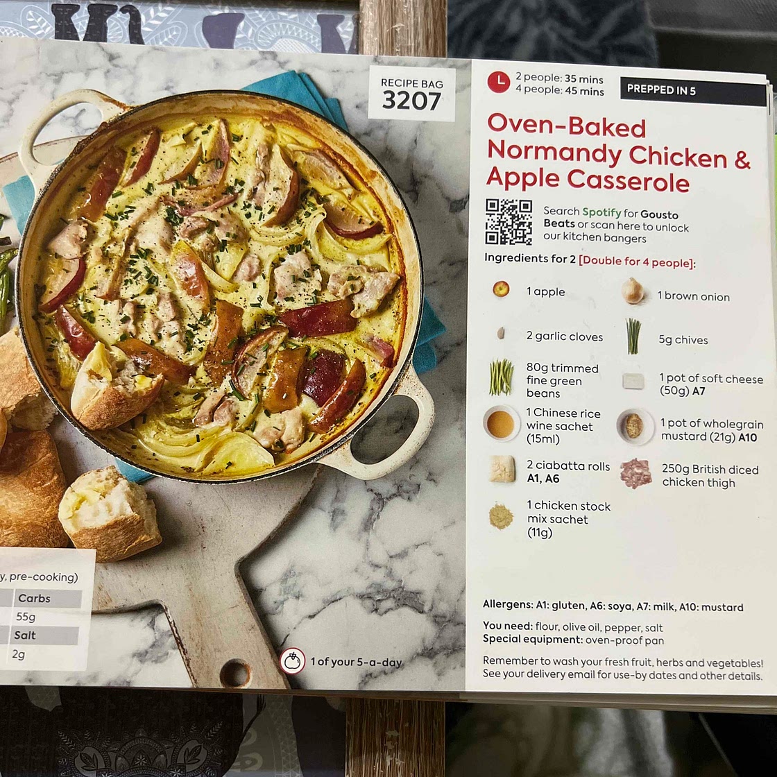 Normandy chicken and apple casserole 