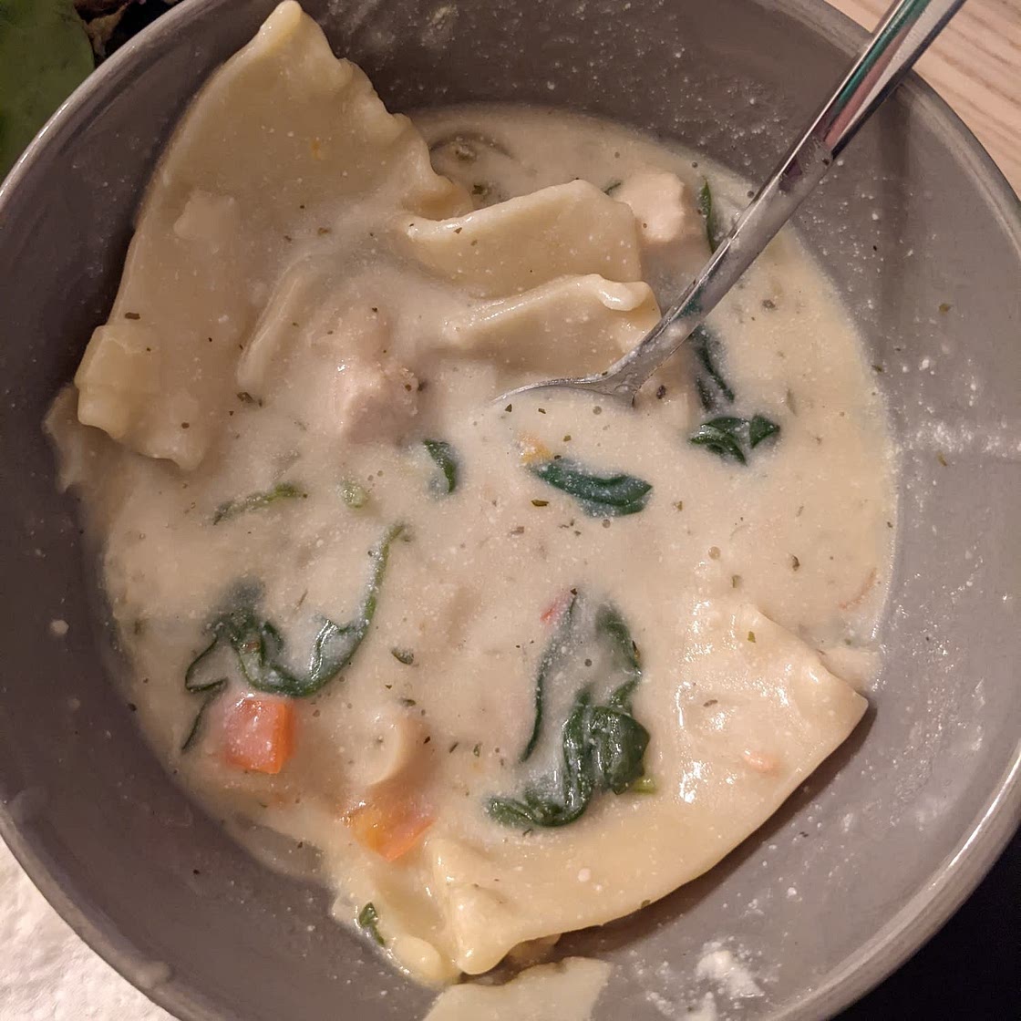 One Pot White Chicken Lasagna Soup