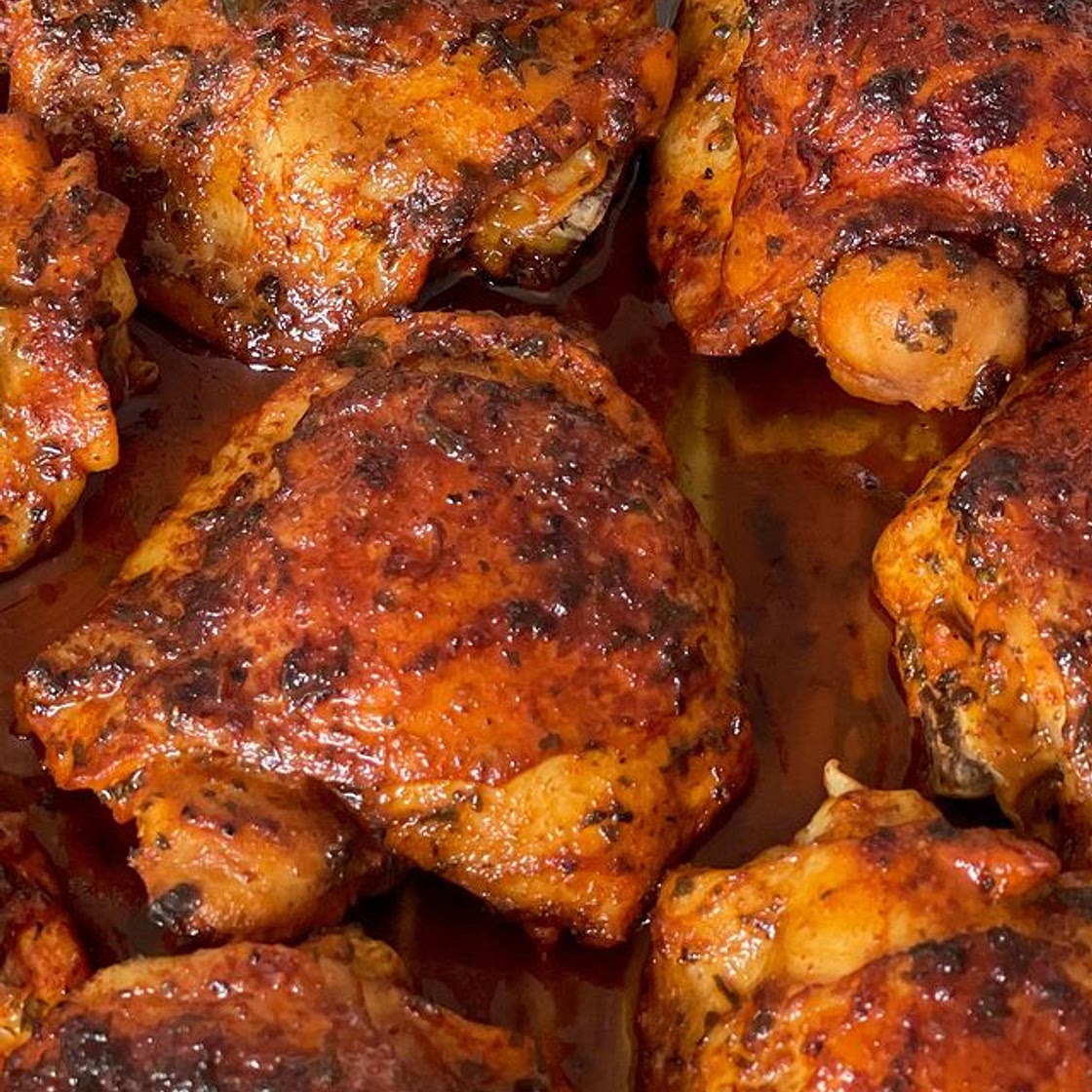 Baked chicken thighs
