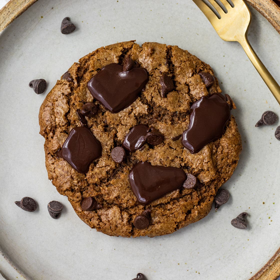 Healthy Single Serve Chocolate Chip Cookie (vegan)