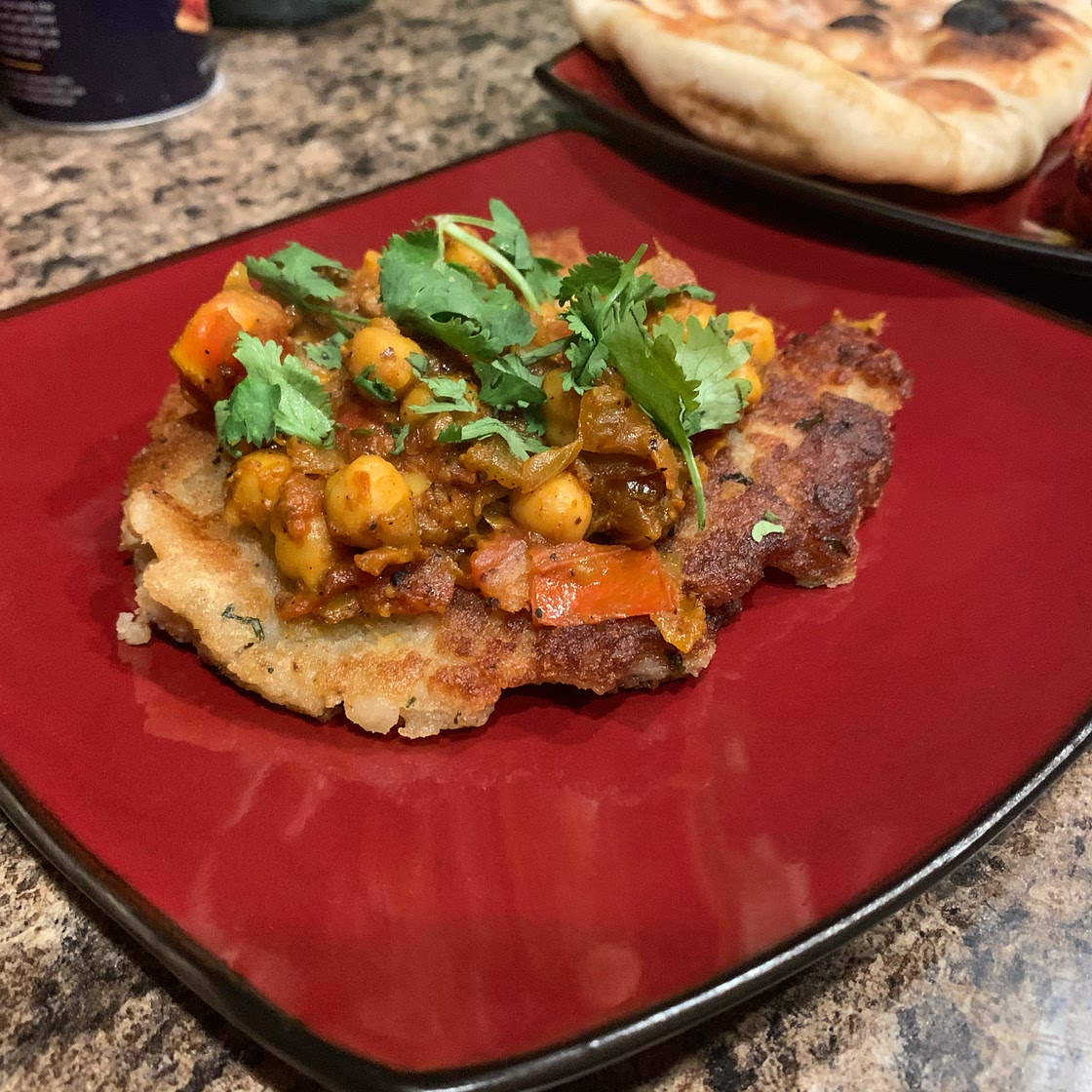 Indian Chole Aloo Tikki