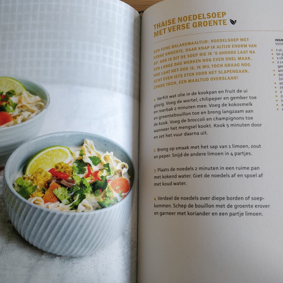 Thaise noedelsoep met verse groente
