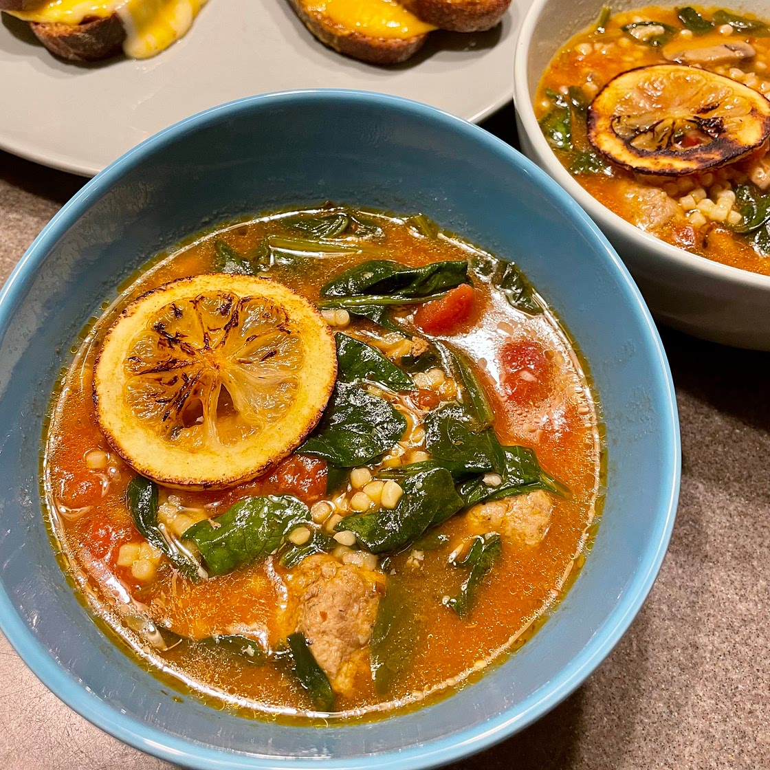 Italian Turkey Orzo Soup 🍲