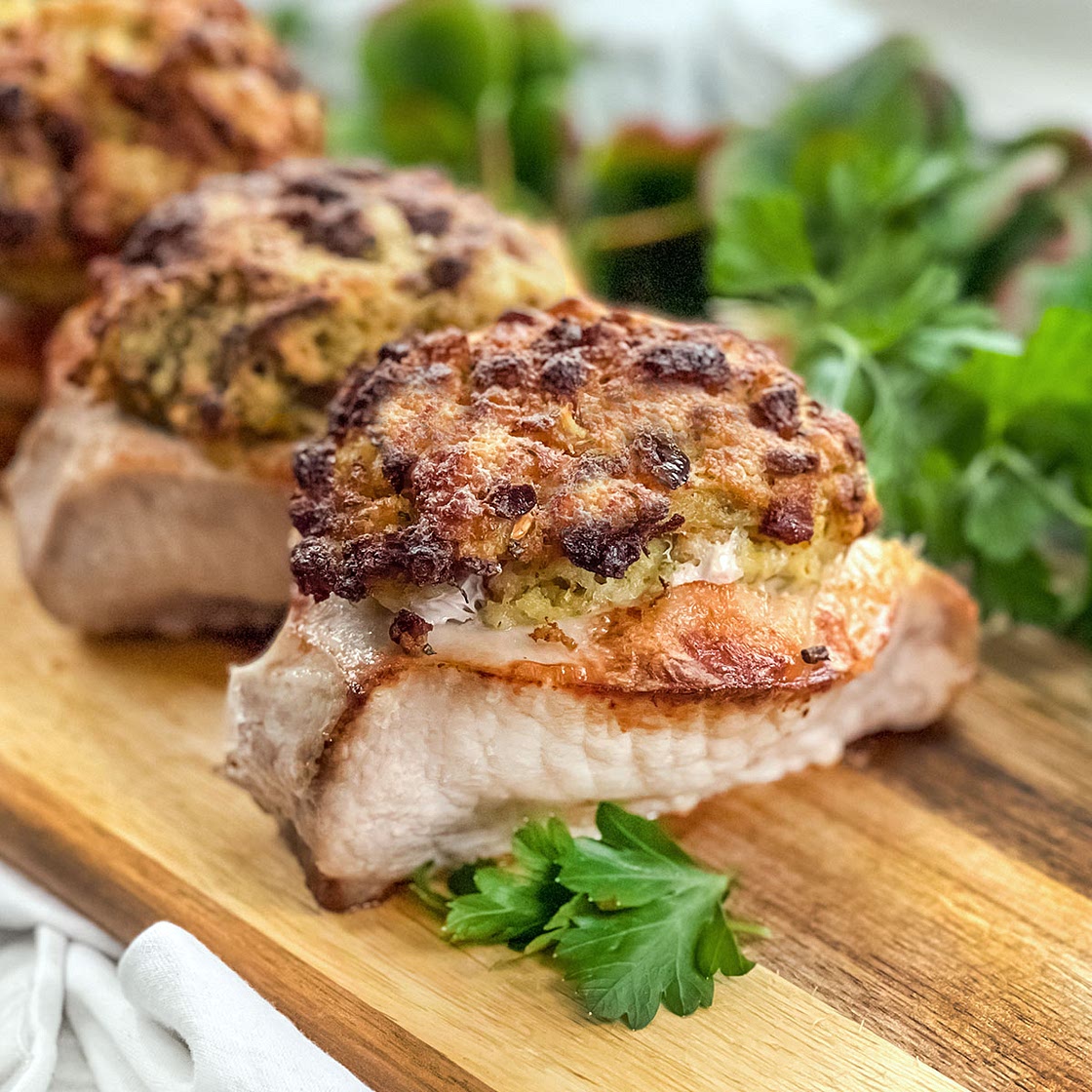 Air Fryer Stuffed Pork Chops