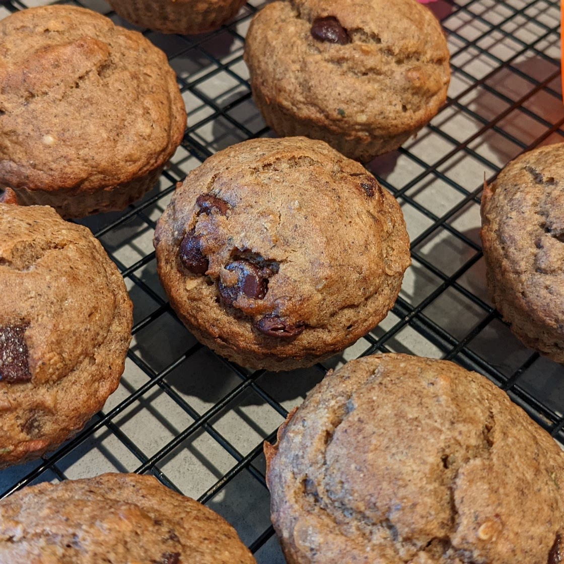 Chocolate Banana Muffins (with lentils)