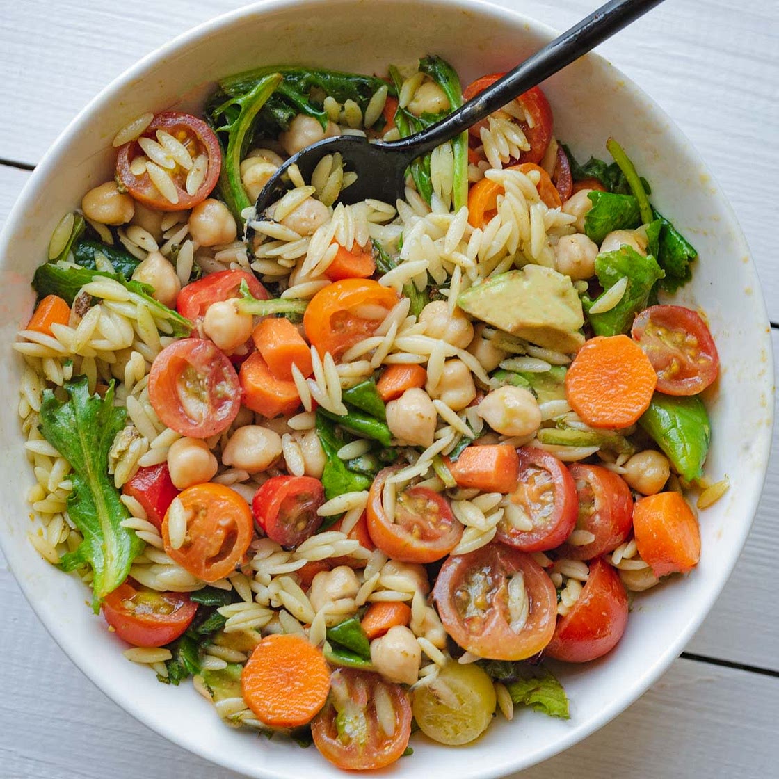 Orzo Salad with Oil-Free Pesto