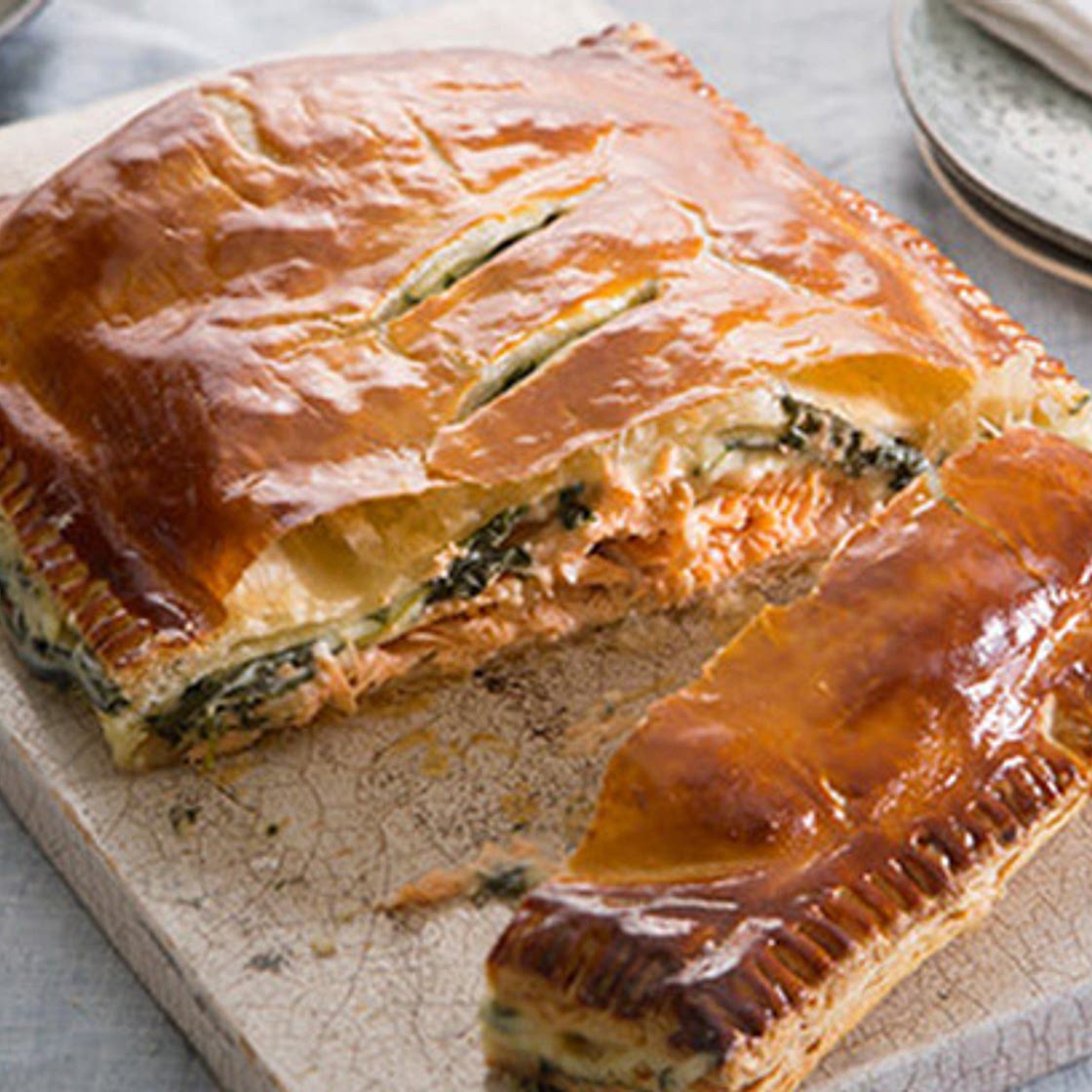 Salmon and Spinach en Croute