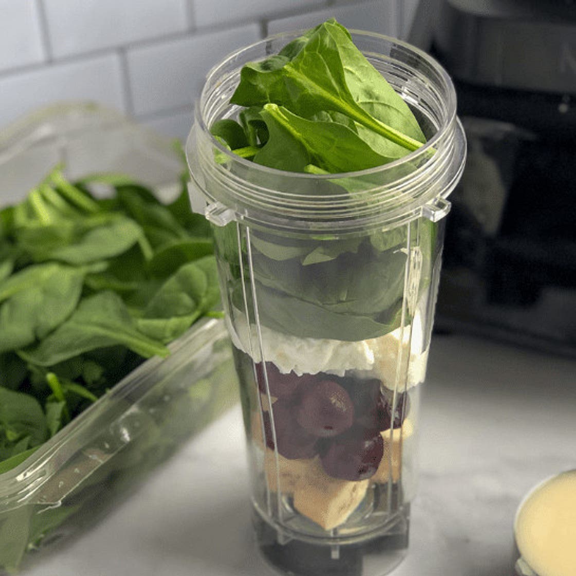 Go-To Green Smoothie with Banana and Cherries - The Secret Ingredient