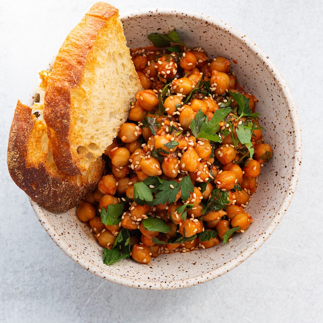 Gochujang Basil Chickpeas