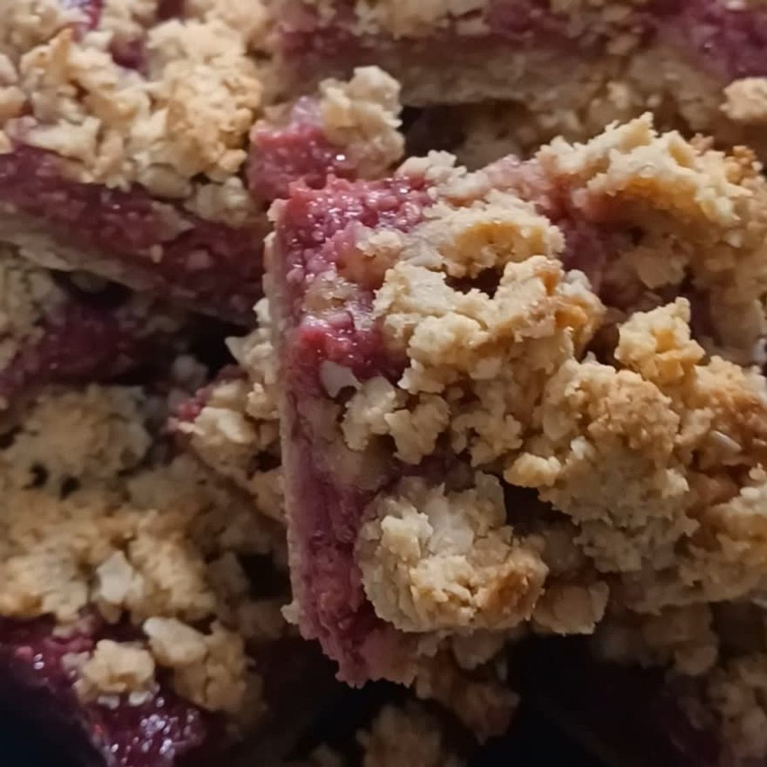 Raspberry Oat Crumble Bars