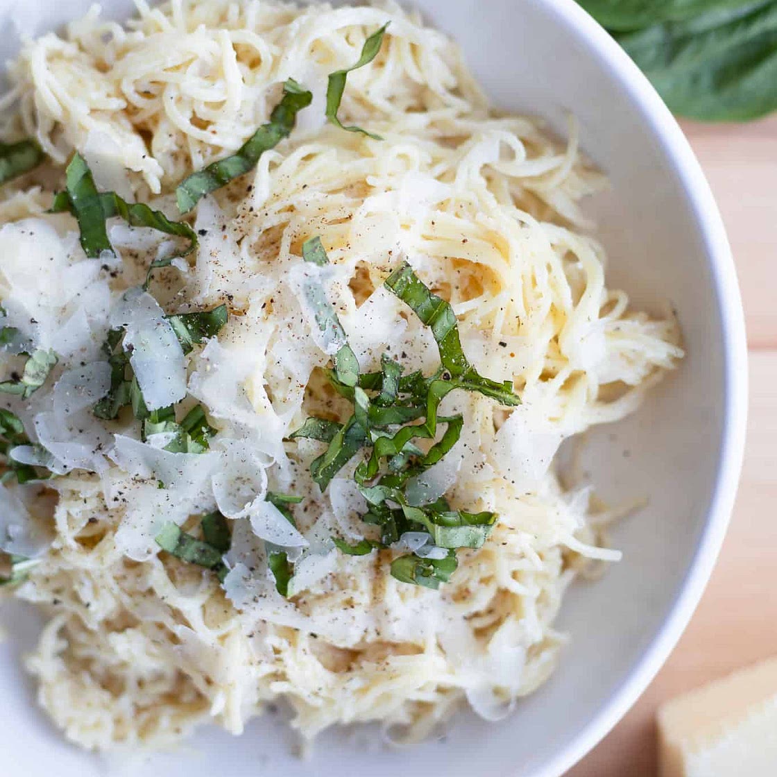 Garlic Parmesan Angel Hair Pasta