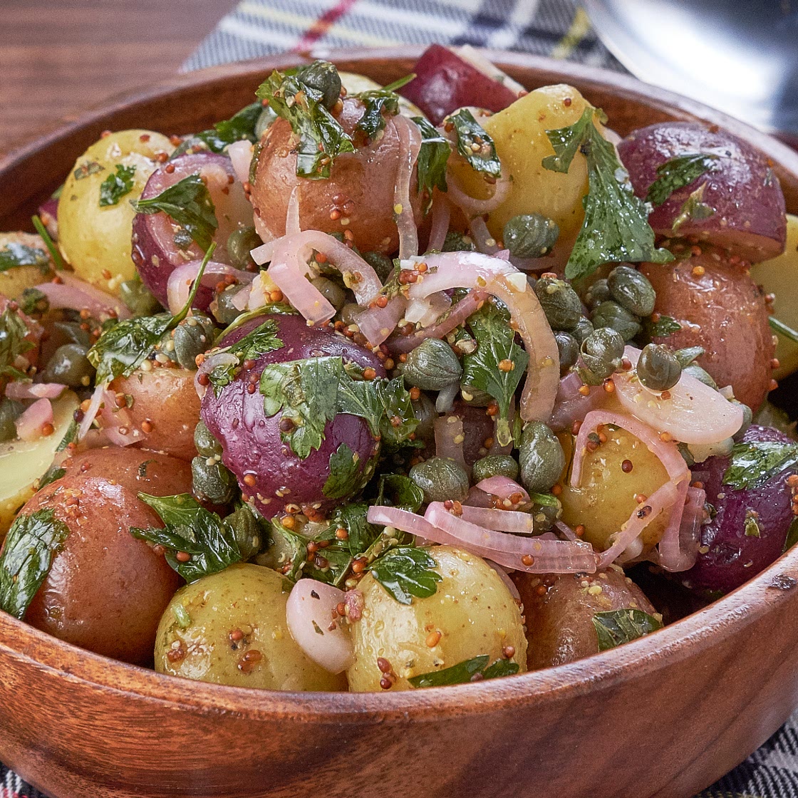 Warm potato salad