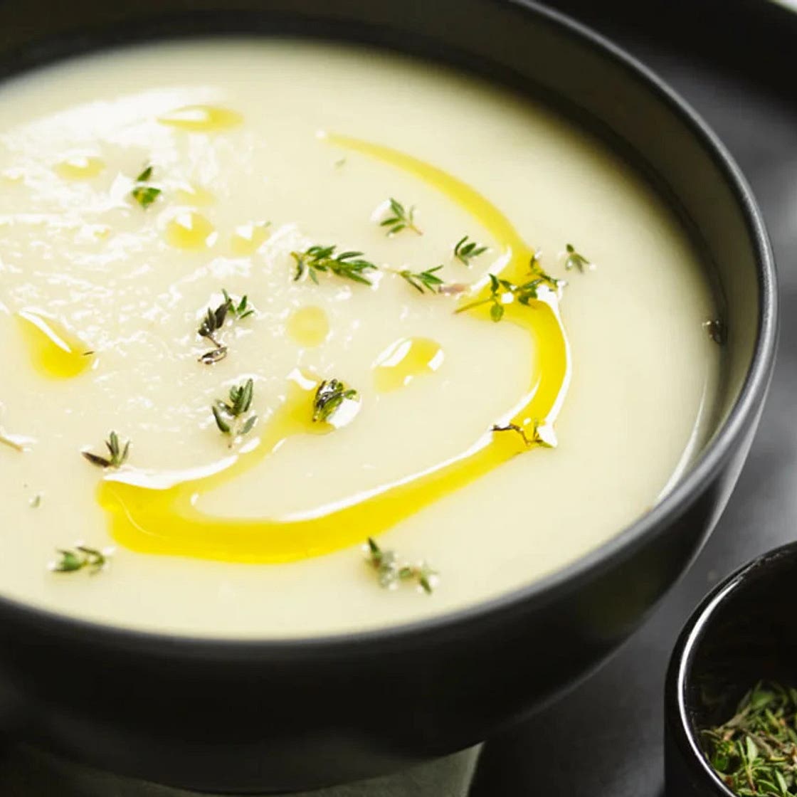 Parsnip and apple soup