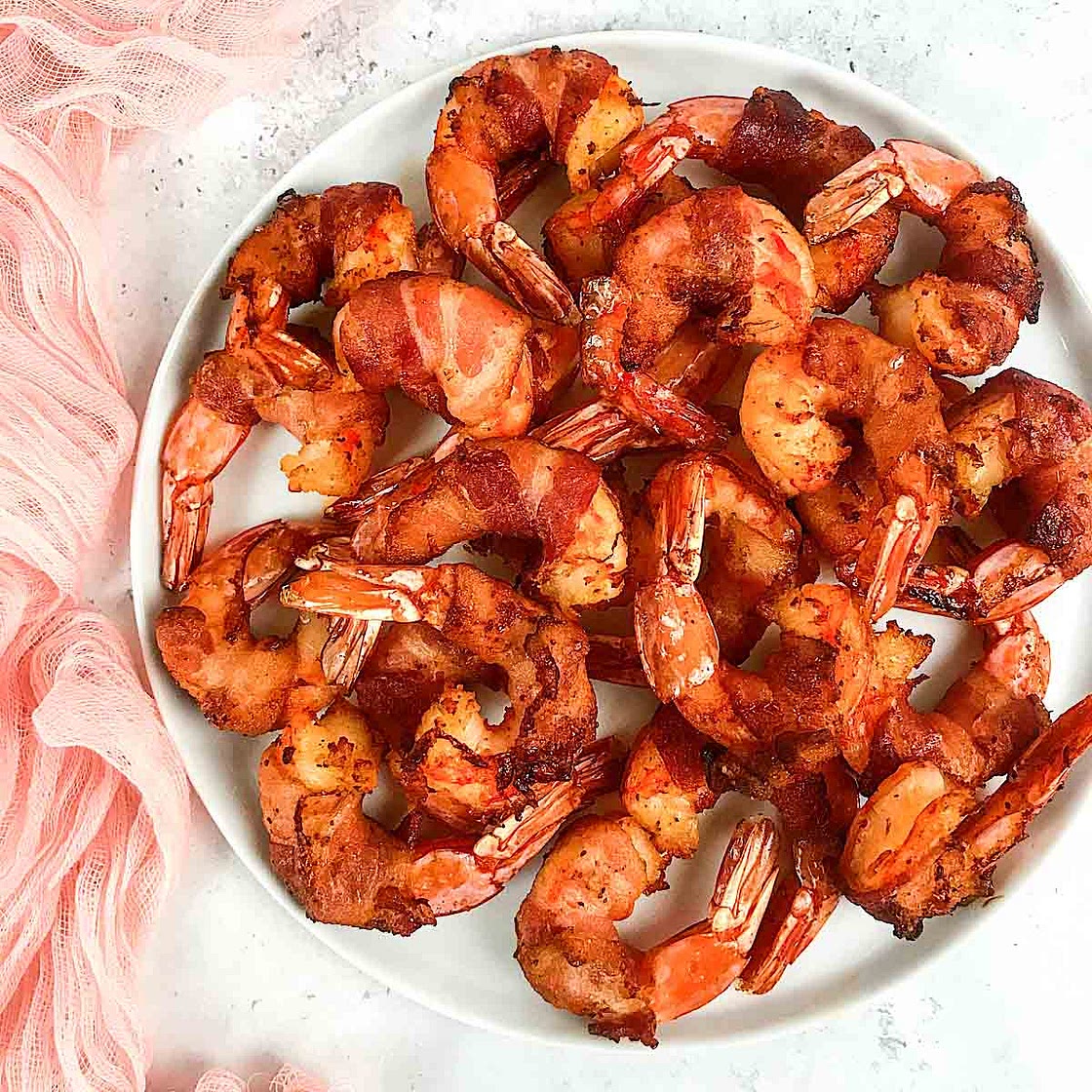 Air fryer bacon wrapped shrimp recipe