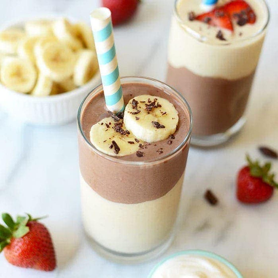 Chocolate Banana Smoothie with Protein