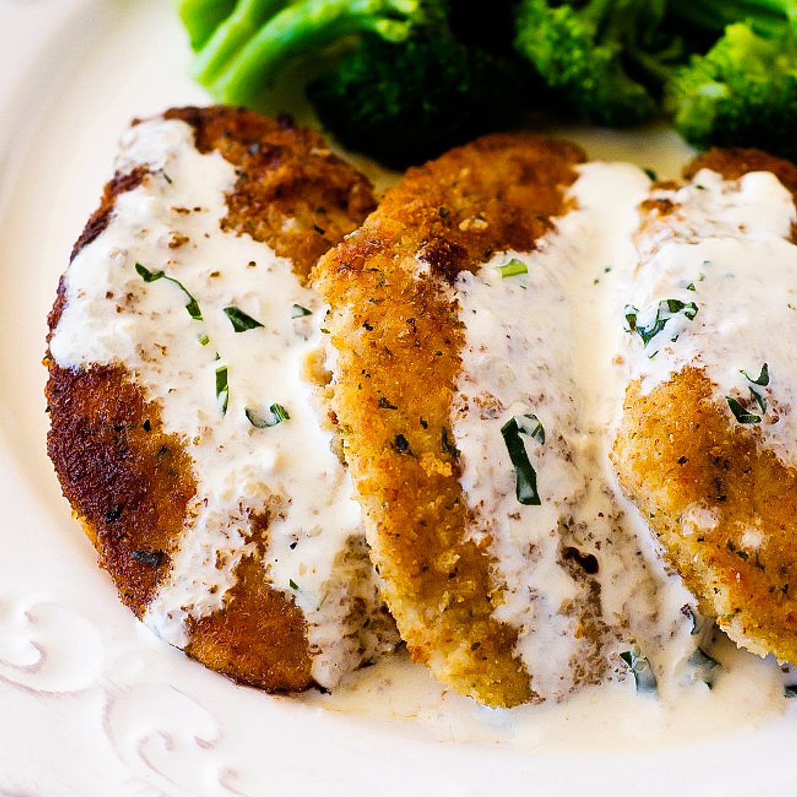 Chicken in Basil Cream Sauce