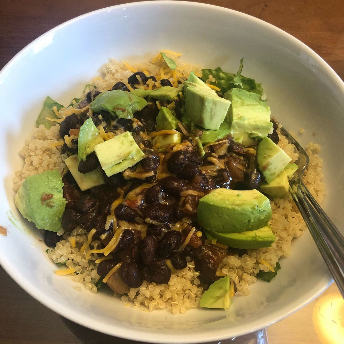 Recipe: Black Bean and Avocado Topped Quinoa