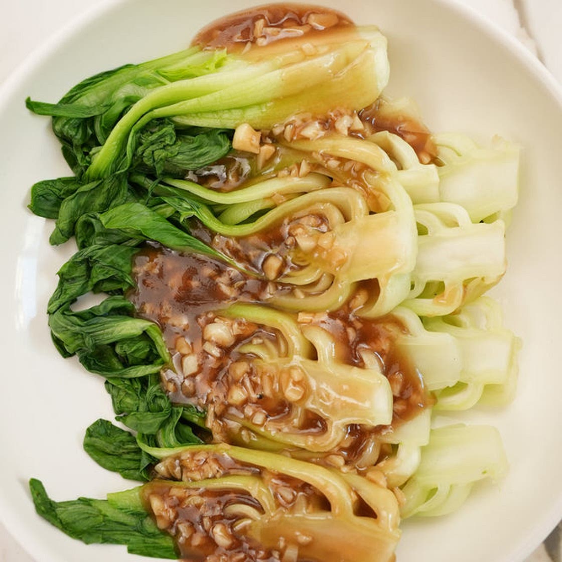 BOK CHOY WITH GARLIC SAUCE