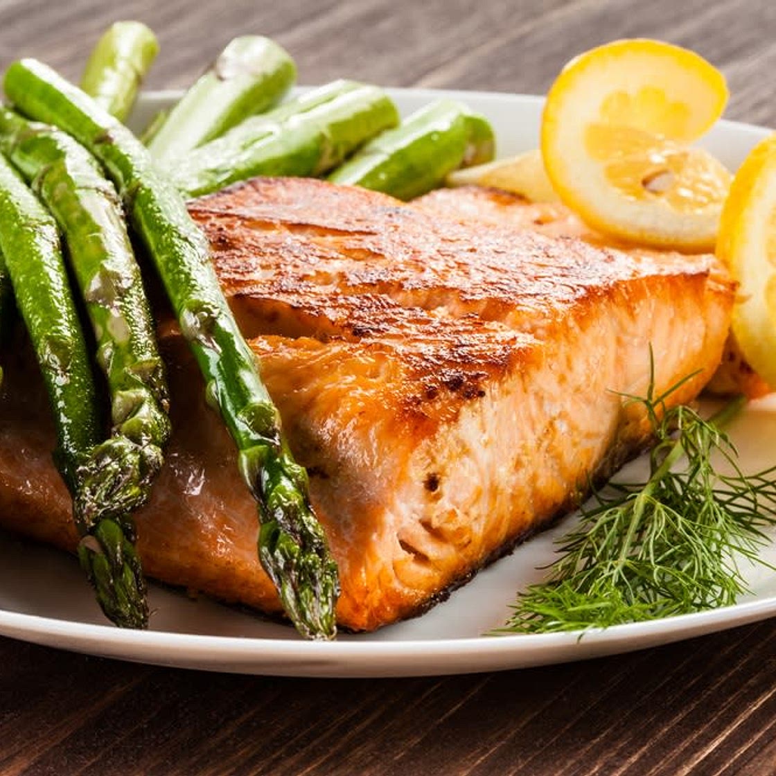 Salmon with Chives and Greens