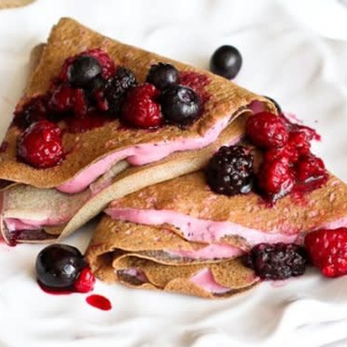 Buckwheat Crepes with Berries