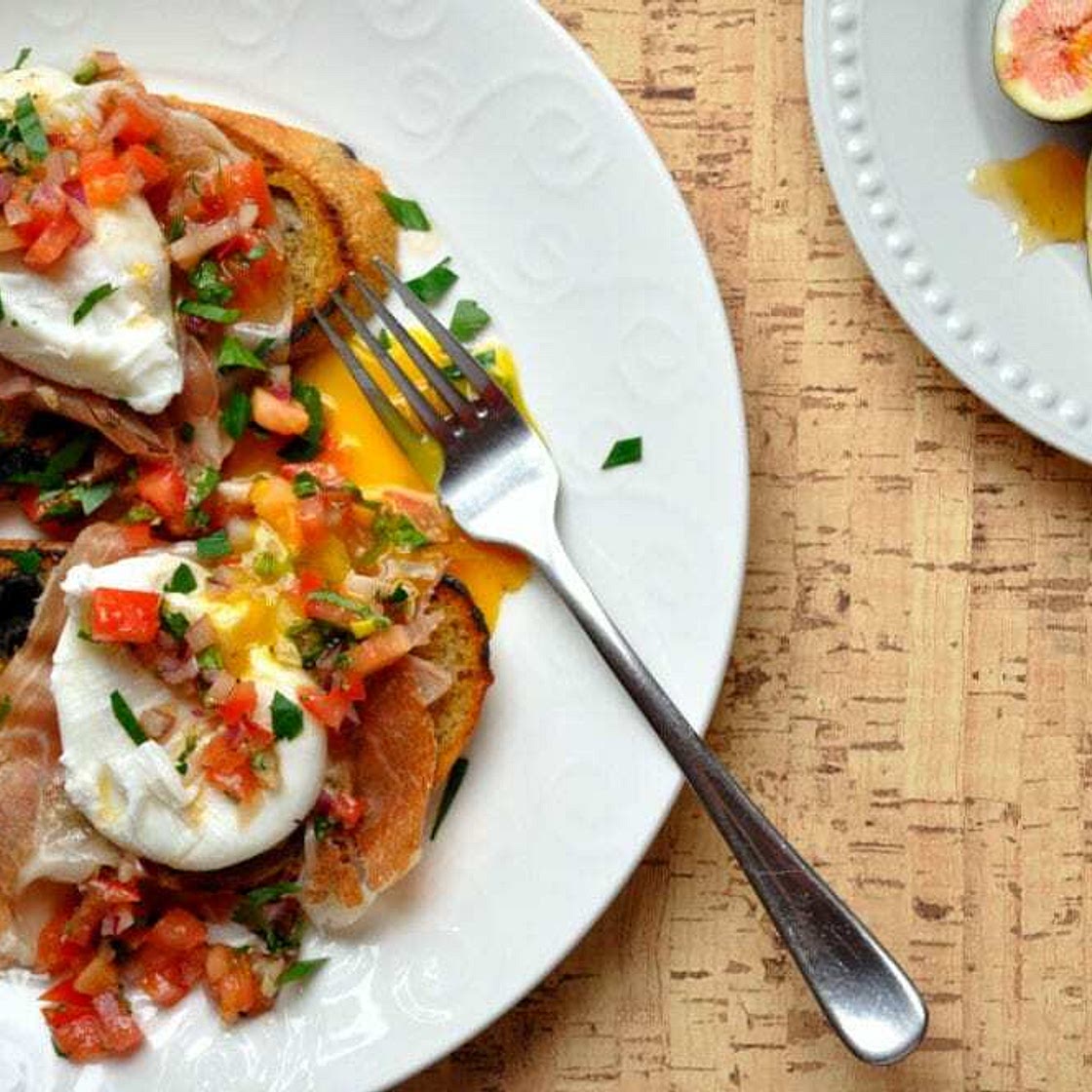 Breakfast in Tuscany, Italian Poached Eggs